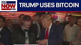 Bitcoin Bar: Trump meets with supporters and uses crypto currency for first time