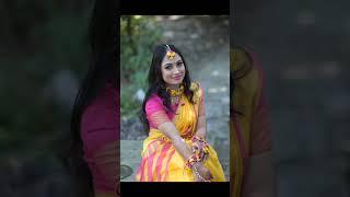 Bengali haldi makeup look #shorts #wedding  #bengaliwedding