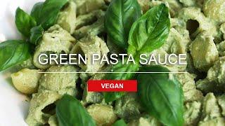 5 minute Creamy Green Vegan Pasta Sauce