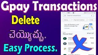 Delete gpay transcations | delete gpay transaction history | gpay transaction history delete