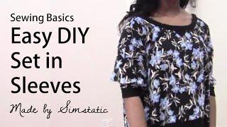How to Sew Set in Sleeves | Sewing Basics | Made By Simstatic