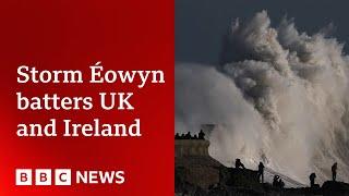 Storm Éowyn brings 100mph gusts as one million without power across UK and Ireland | BBC News