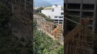 a modern building in land slide/steep slope area to.. #civilengineer #landslide #modernarchitechture