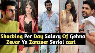 Shocking Per Day Salary Of Gehna Zevar Ya Zanjeer Serial Cast | Aayushman | Aalia | TM