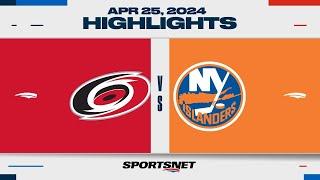 NHL Game 3 Highlights | Hurricanes vs. Islanders - April 25, 2024