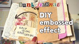 Simple DIY embossed effect for junk journal pages  Junk Journal January 2025