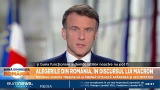 Președintele Franței a vorbit în discursul de Anul Nou despre manipularea alegerilor din România