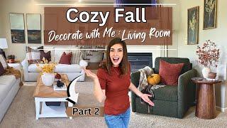 Cozy Fall 2024 Decorate with Me : Living Room, Part 2  |  Fall Table Top + Mantel Decor Ideas