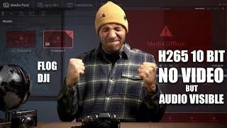 FIX! Resolve media offline - codec missing to play H265 files like Fuji FLOG or DJI drone film