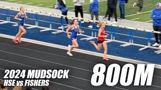 2024 Mudsock - HSE vs Fishers Girls 800M - Ciara Kepner