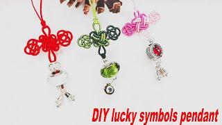 DIY lucky symbols pendant necklace，Lucky Charm Good Luck Necklaces That Bring Good Luck