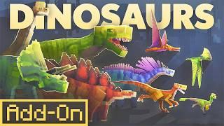 RIDEABLE, TAMEABLE DINOSAURS ADDON 75+ Dinos Minecraft Bedrock Survival