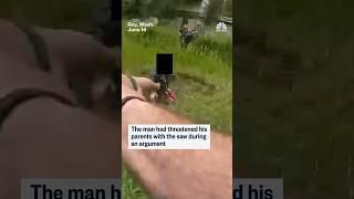 Deputy uses lasso to detain man armed with chainsaw