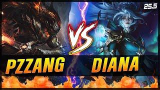 PZ ZZANG - Yasuo vs Diana MID Patch 25.5 - Grandmaster Yasuo Gameplay