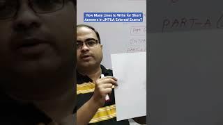 Short Answers in JNTUA External Exams #shorts #engineeringdrive