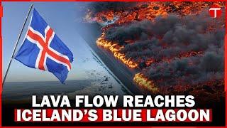 Lava flows towards Blue Lagoon resort as Iceland Volcano erupts again | The Express Tribune