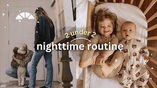 my solo bedtime routine with a baby and toddler | 2 under 2