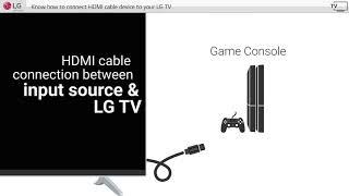 [LG WebOS TV] - Connect HDMI cable to LG Smart TVs