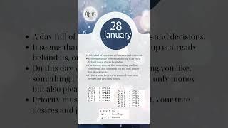 January 28 - Astrological CALENDAR for every day from astro-psychologist Natalia Kami #horoscope