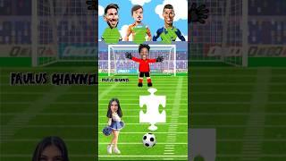 Who managed to put the puzzle together? Messi vs Ronaldo vs Mr Beast #shorts #cartoon