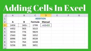 Adding Cells in Microsoft Excel 2017