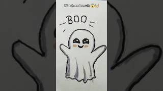 Boo! Ghost drawing | watch end result  #shorts #shortfeeds