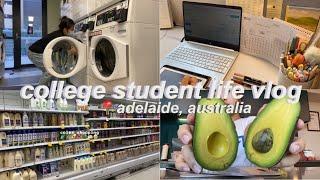 weekly vlog| study, classes, cooking, laundry |adelaide, sa 