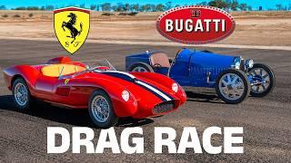 Drag race: Bugatti Baby vs Ferrari Testa Rossa J