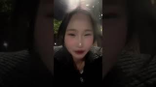 Korean girl smoking spitting IG 1