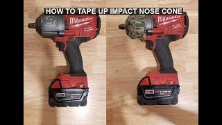 how to tape impact wrench nose cone