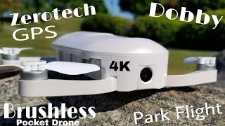 Zerotech Dobby (Brushless, 4k GPS Drone) Flight in the park