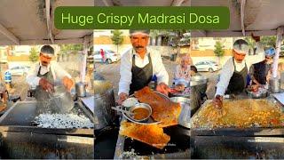 Super Crispy Madrasi Rawa Masala Panner Dosa Making | Jaipur Street Food India