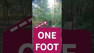 One foot on a step up, Canyon Strive MtB in Poland #mtb #jump #trick #freeride #bike