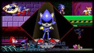 Instead of sonic it's metal sonic but with broken front eyes and a eye for some reason (MSA rewrite)