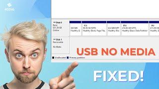 USB Flash Drive No Media?  How to Fix USB Drive No Media Probem - 6 Solutions