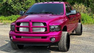 Candy Pink 3rd Gen Cummins Build & wide open BURNOUTS