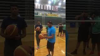 Basketball spinning at Edmonton tournament