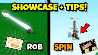 Rob and Spin MASTERY showcase + tips on how to get them! | Slap battles roblox