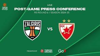 Žalgiris - Crvena Zvezda | Press Conference | EuroLeague 2024-25 Round 6