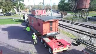 Soo Line Caboose #99115 Gets Loaded onto a Truck