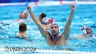 Serbia completes men's water polo THREE PEAT with gold at the Paris Olympics | NBC Sports