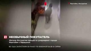 Житель Ингушетии пришел в супермаркет города Малгобек с барашком