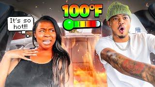 BLASTING THE HEAT IN 100 DEGREE WEATHER WITH AIRI IN THE CAR! **HILARIOUS**