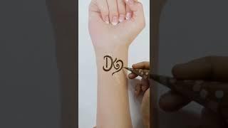 simple D & K couple alphabet mehndi tattoo design by mk mehandi art (Requested by kusum) #shorts