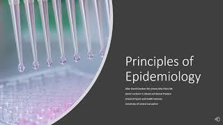 Principles of Epidemiology