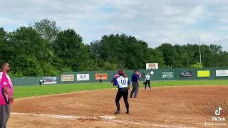 Marriah with some wall ball action 