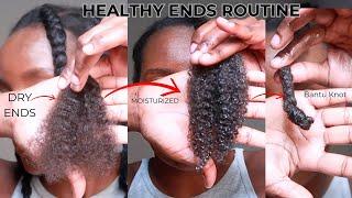 Dry Ends Routine: Restore Moisture and Health to your Ends #hairgrowth