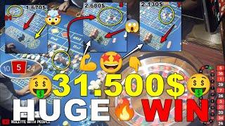  Live Roulette |  Exclusive Huge Win  31.500$ at Las Vegas Casino 2.680$ / $74 Chips 2024-09-19