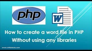 Create doc file in PHP without using any libraries