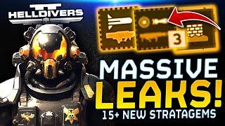 Helldivers 2 INSANE LEAKS - 15+ NEW Unreleased STRATAGEMS Coming Soon!